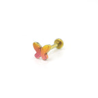Colorful Gradient Butterfly Titanium - Nose/Ear Stud