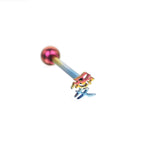 Eastern Character LOVE Titanium tongue stud