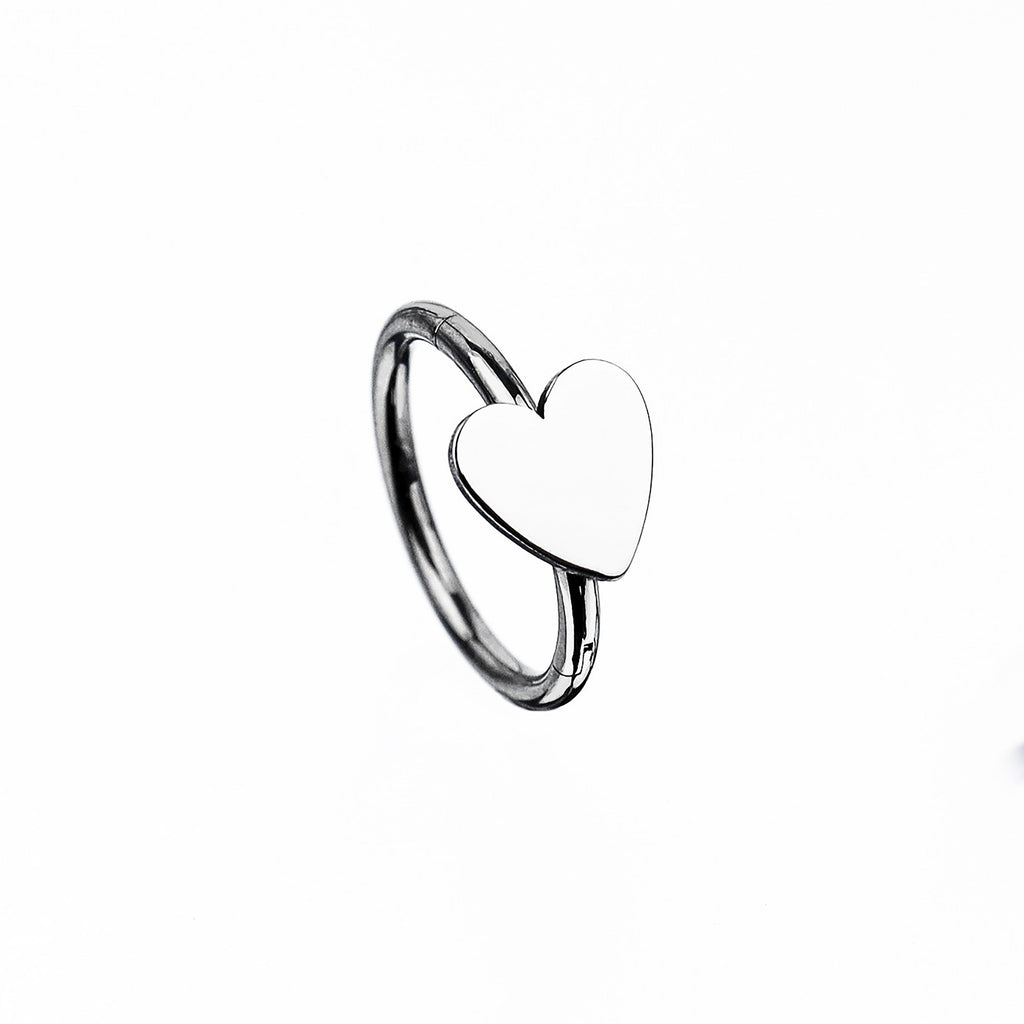 16G Titanium Heart Clicker Ring
