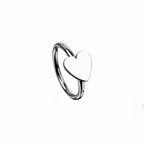 16G Titanium Heart Clicker Ring