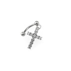 Heart CZ stainless steel Rook Stud