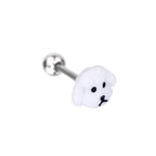 Cute Puppy Face Resin tongue nail