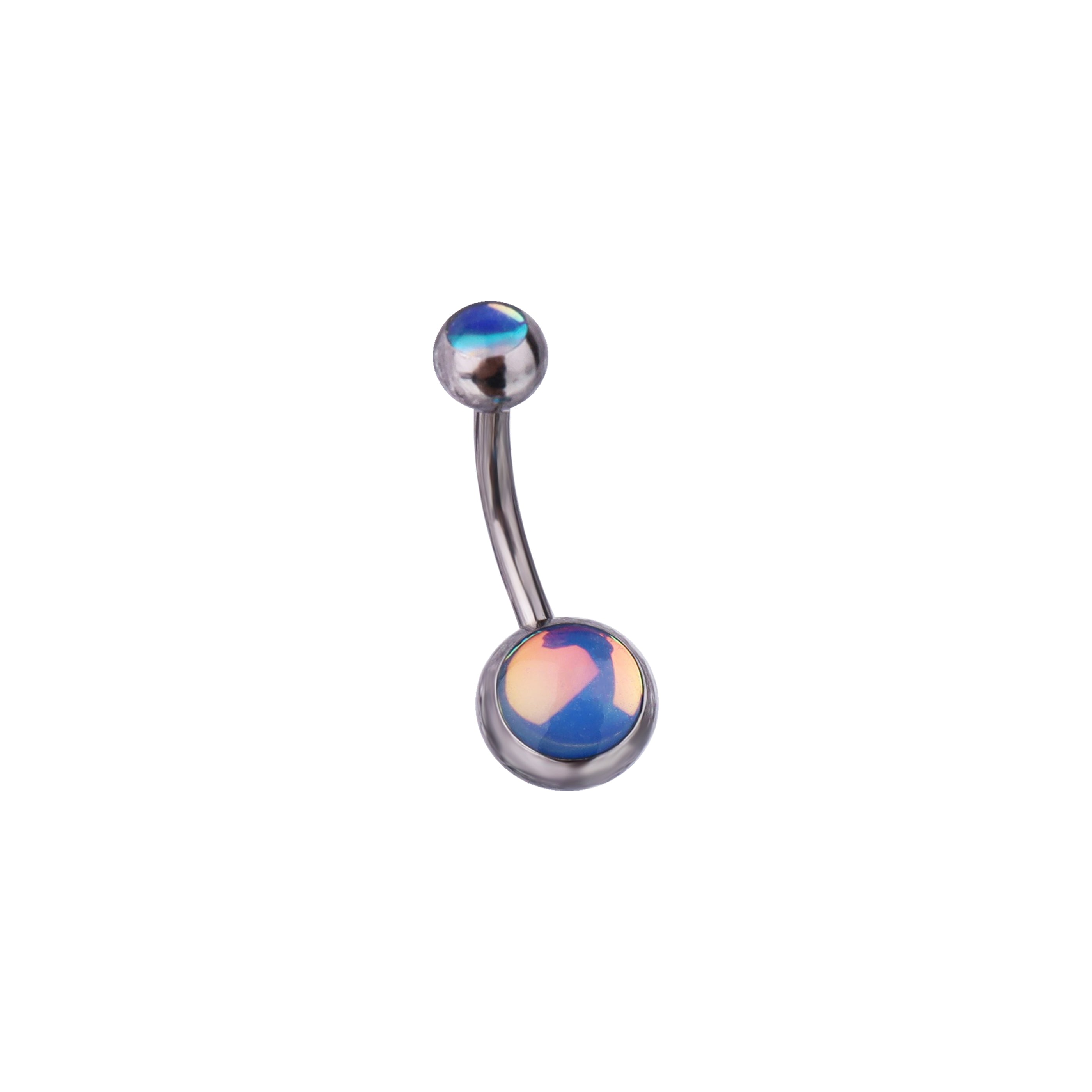 Colorful Epoxy Resin Stainless steel Belly Ring