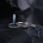 16G Double Layer CZ Titanium Segment Hoop