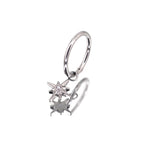 Octagram CZ Pendant Titanium Segment Hoop