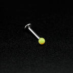 3mm Opal Internal Thread Stainless Steel Labret Stud
