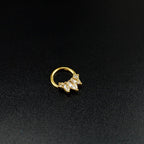 Oval and Round CZ Segment Septum Ring