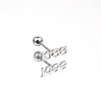 "KISS" Text Stainless Steel Tongue Stud