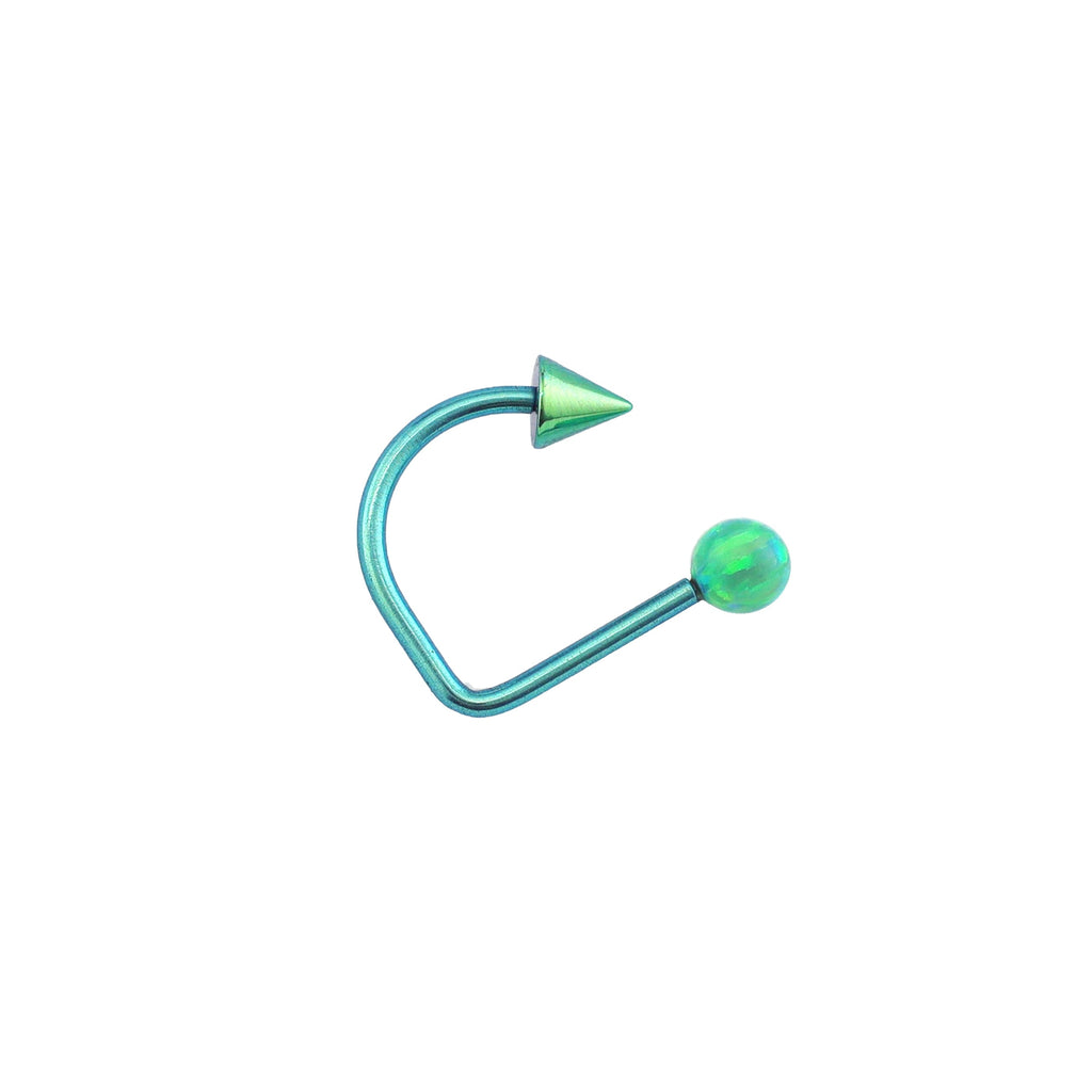 Opal Spike Titanium Internally Threaded U-Ring
