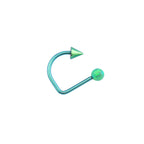 Opal Spike Titanium Internally Threaded U-Ring