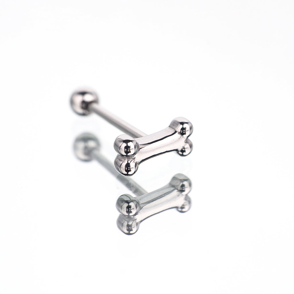 Puppy's Bone Stainless Steel Tongue Stud