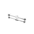 Cutout Black & White Cross Stainless Steel Industrial Barbell