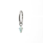Opal Rhombic Pendant Titanium Segment Hoop