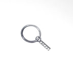 Titanium Segment Hoop with Baguette CZ