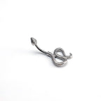 Engraved snake stainless steel belly stud