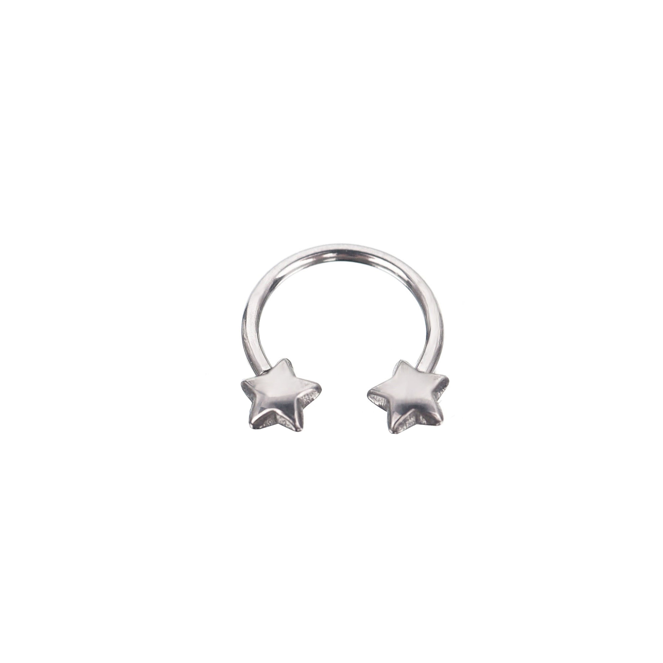 Star & Heart Horseshoe Septum Ring