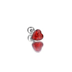 Glitter Resin Heart Oil Slick tongue stud