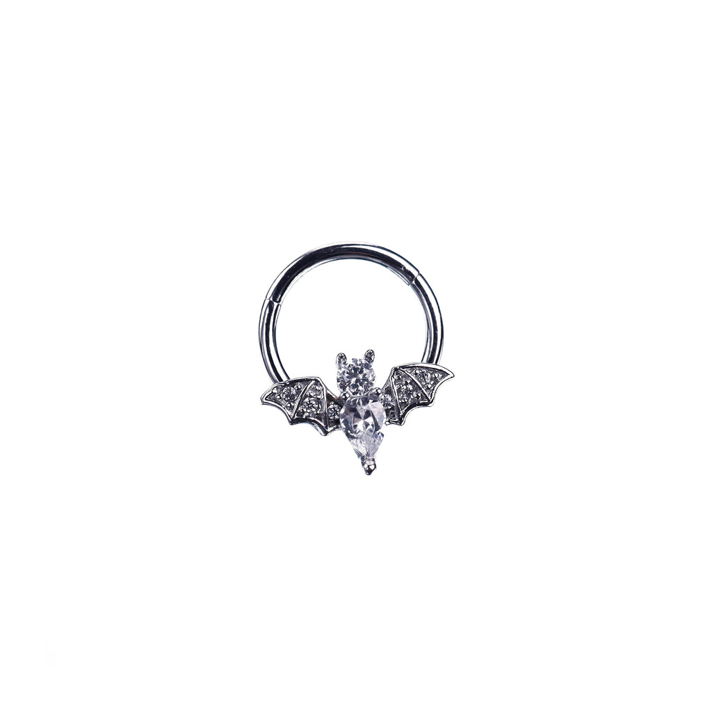 Bat CZ Stainless Steel Clicker Nose Ring