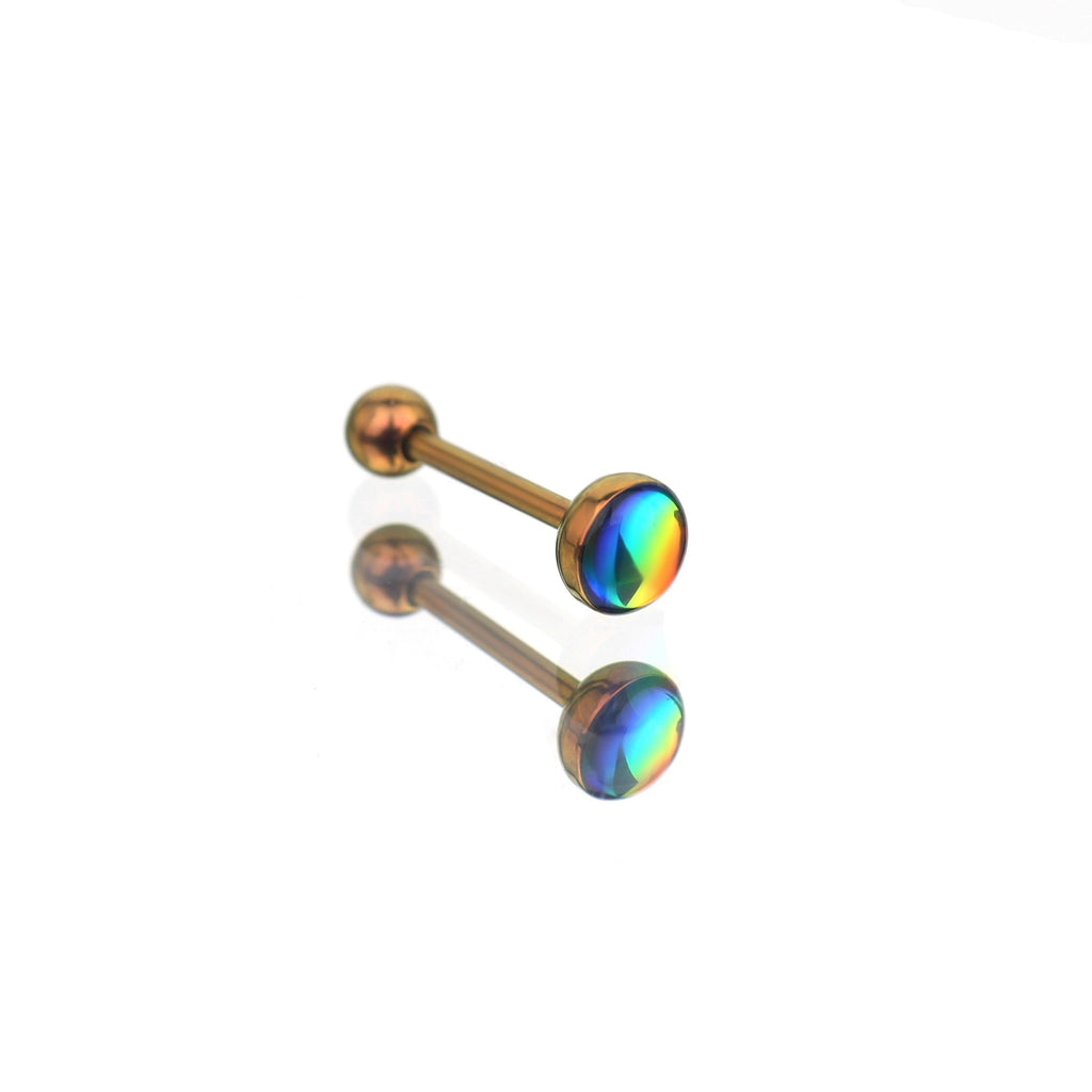 Dreamy Oil Resin Titanium Tongue Stud