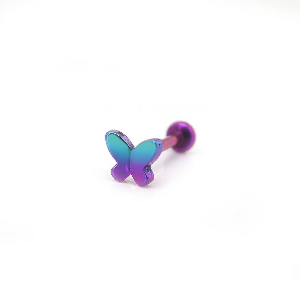 Colorful Gradient Butterfly Titanium - Nose/Ear Stud