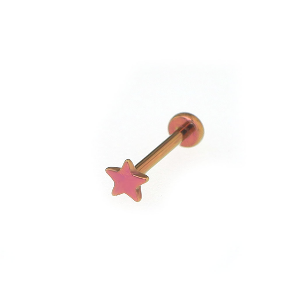 Mini Star Titanium Threadless Pin