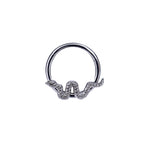 Engraved Serpent stainless steel Segment Ring