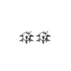 4-Spike Stainless Steel Earrings