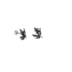 Maple Leaf External Thread Stainless Steel Ear Stud