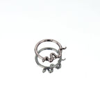 Engraved Serpent Titanium Segment Hoop