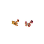 Bandage Bow CZ Titanium Ear Studs