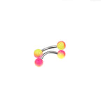 Acrylic Color Block Ball Brow Studs