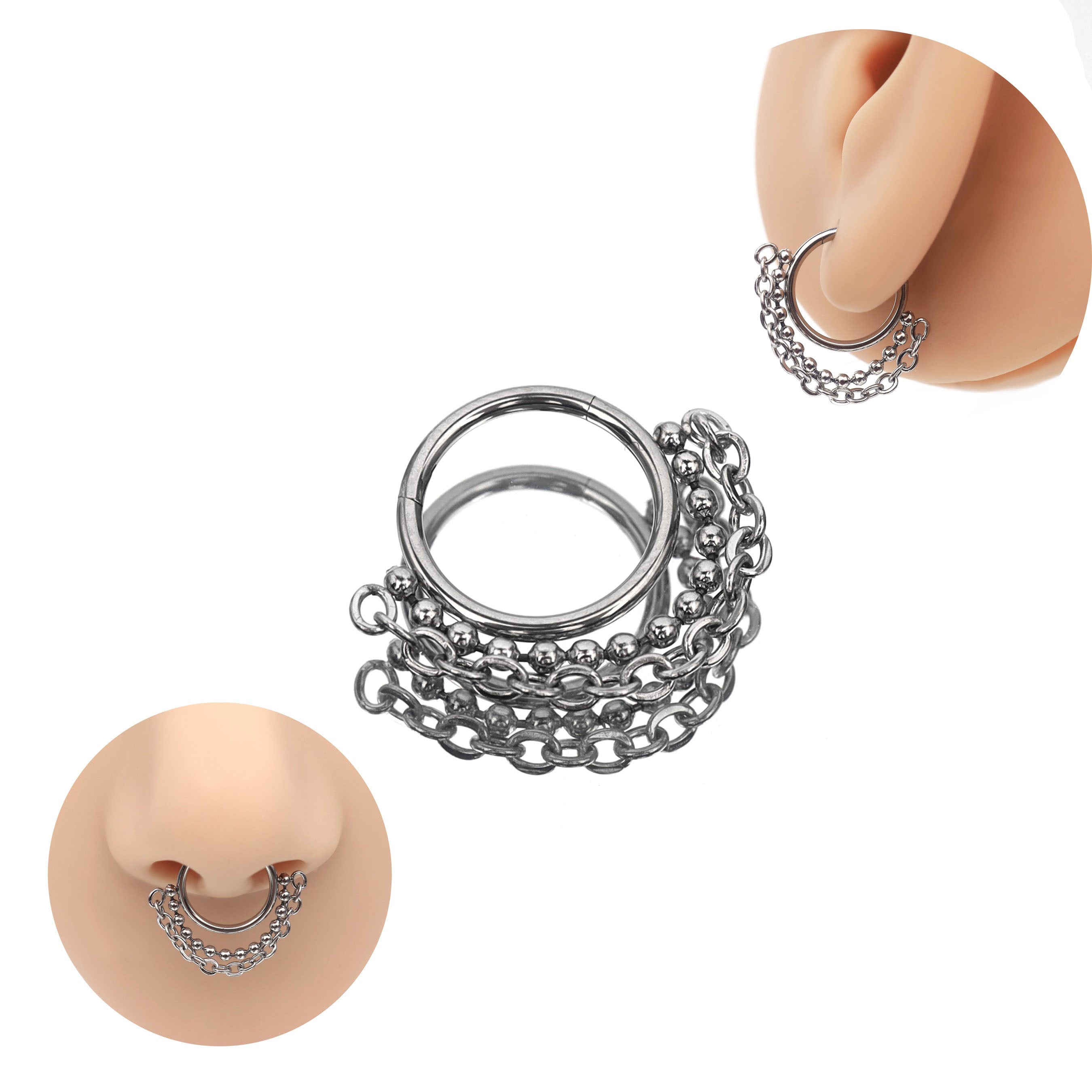 Double-layer chain metal ball Segment Hoop