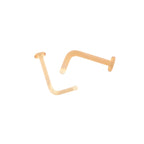 6PCS L-shaped Glass Needle Flesh-Tone Nose Stud Set
