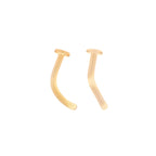 6PCS L-shaped Glass needle Flesh-Tone invisible stick piercing nail Set