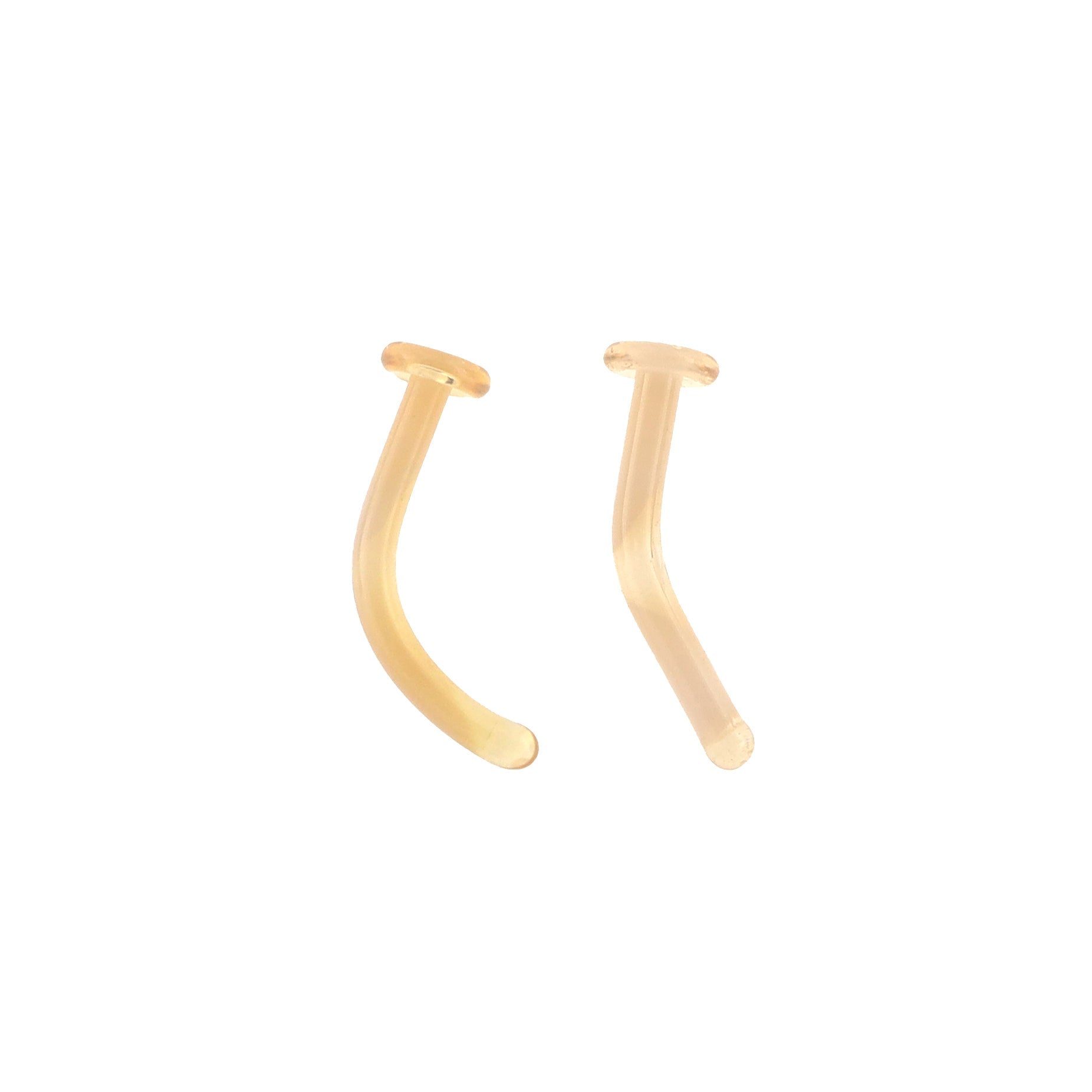 6PCS L-shaped Glass needle Flesh-Tone invisible stick piercing nail Set