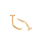 6PCS L-shaped Glass needle Flesh-Tone invisible stick piercing nail Set