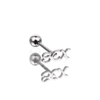 "SEX" Text Stainless Steel Tongue Stud