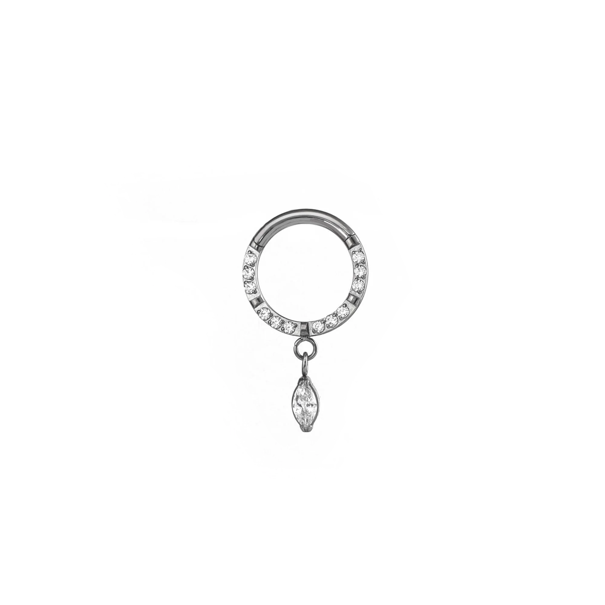 16G CZ Pendant Titanium Clicker