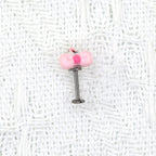 Kitty Bow Leopard Print Titanium Helix Earrings