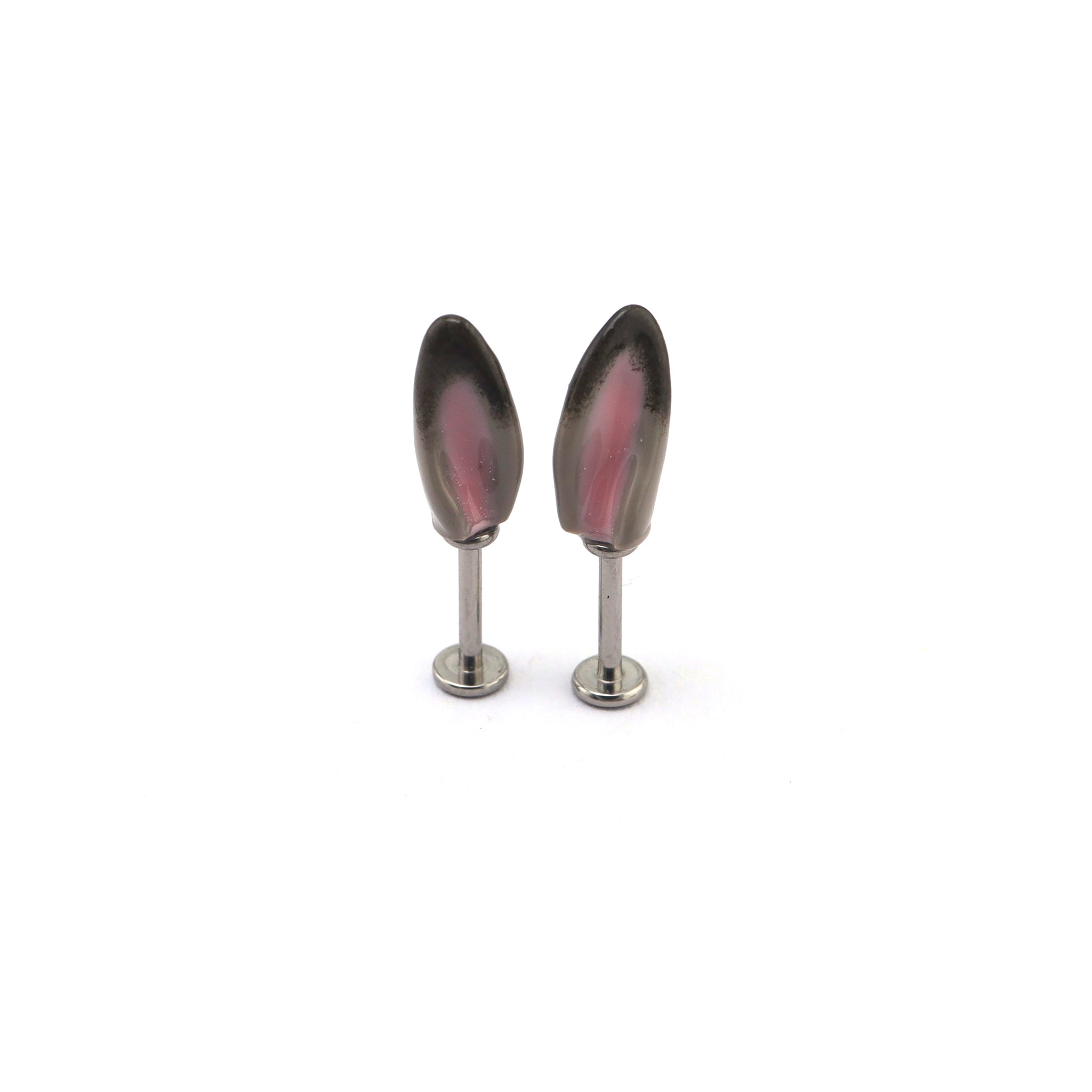 Titanium Alloy Resin Rabbit Ear Stud