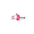 Titanium Alloy Pink Resin Hello Kitty Ear Stud