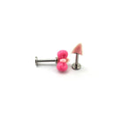 Titanium Alloy Pink Resin Hello Kitty Ear Stud