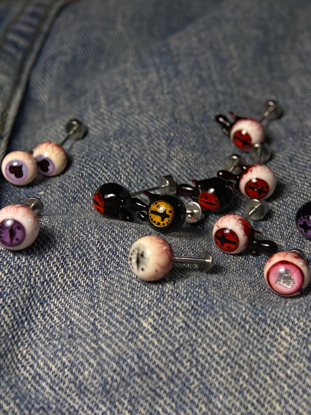 Cthulhu Eye Titanium Tongue Studs - Mystery Box Collection