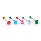 Prong-Set CZ Ball Threadless Titanium Nose Stud