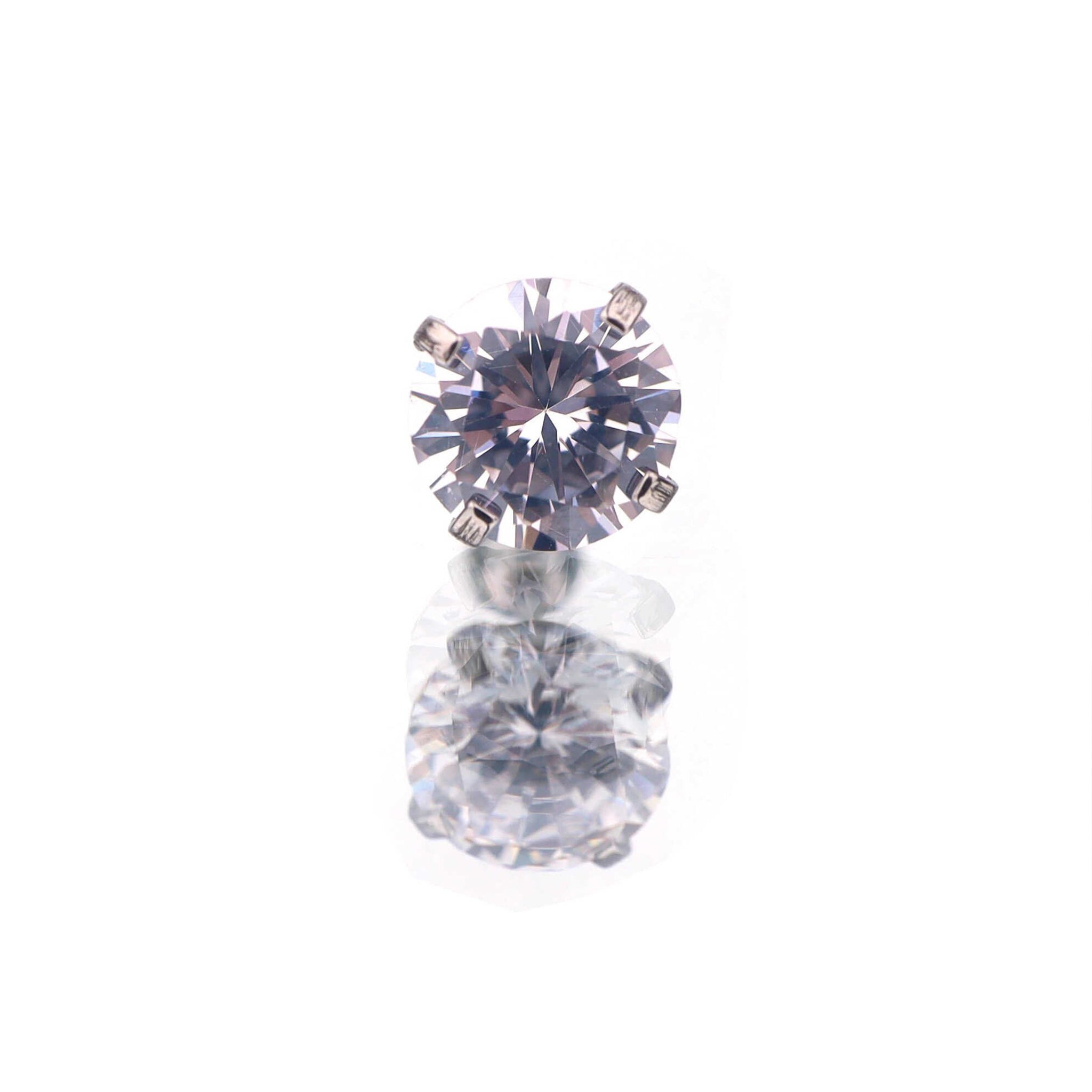 16G CZ Externally Threaded  Stainless Steel  Ear Studs