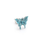 Thin Needle Micro-Pave Butterfly Stainless Steel Ear Studs