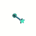 Mini Star Titanium Threadless Pin