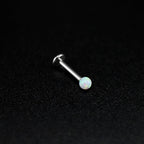 3mm Opal Internal Thread Stainless Steel Labret Stud