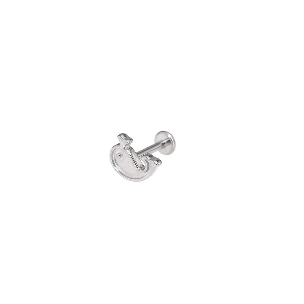 Whale Internally Threaded Stainless Steel Ear Studs