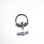 Bat CZ Stainless Steel Clicker Nose Ring